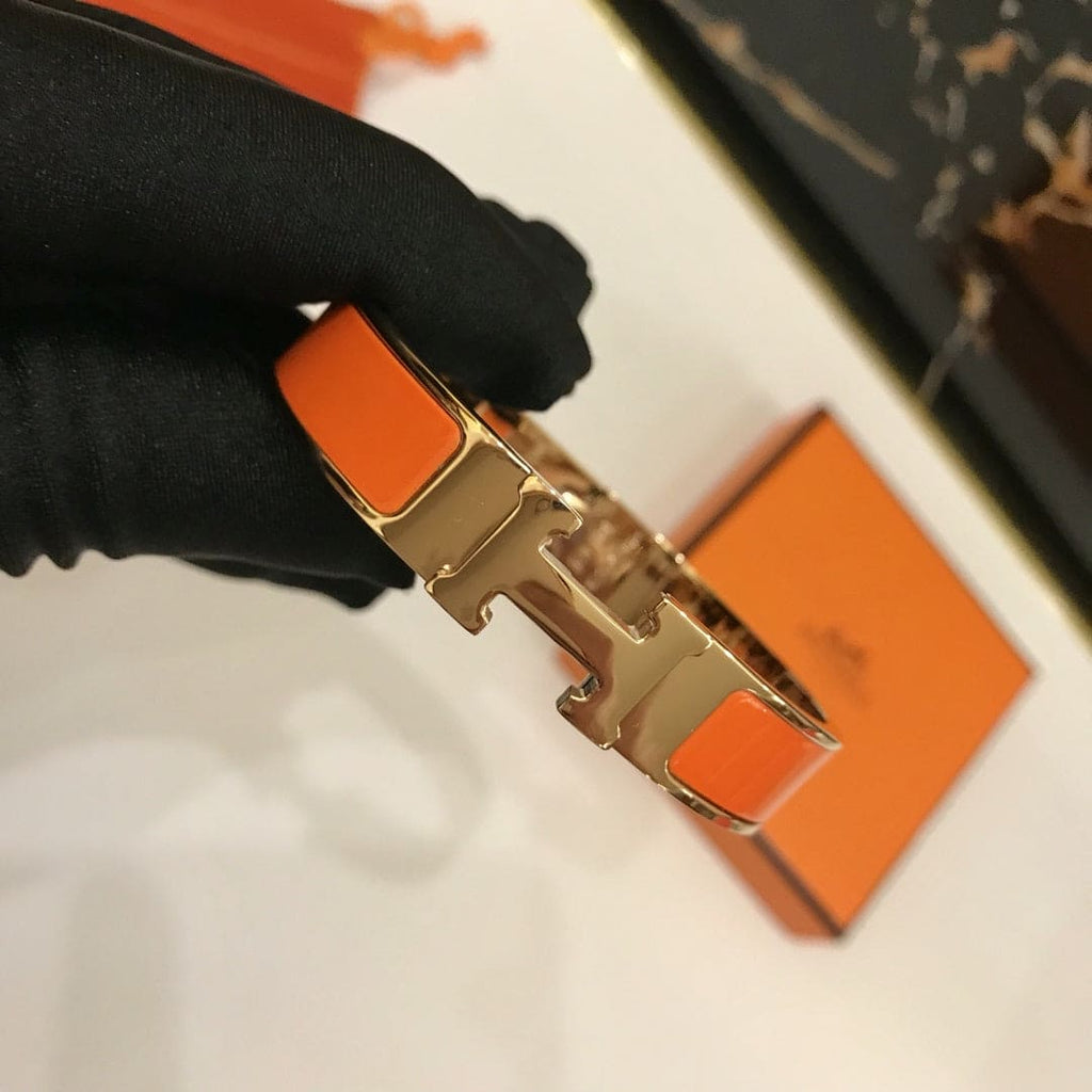 18K Clic Hermes Orange Bracelet