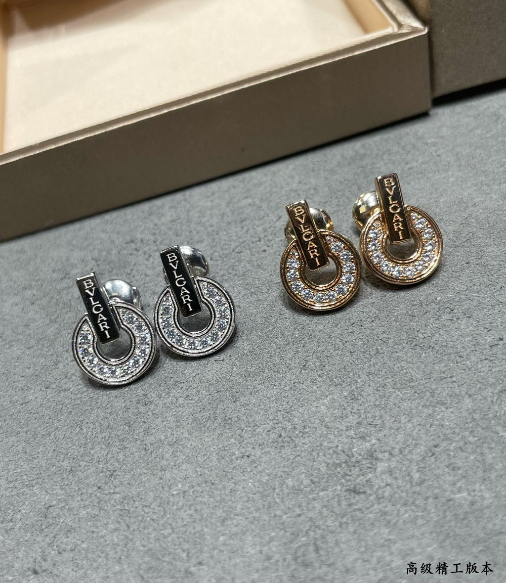 18K BVLGARI White Gold Earrings
