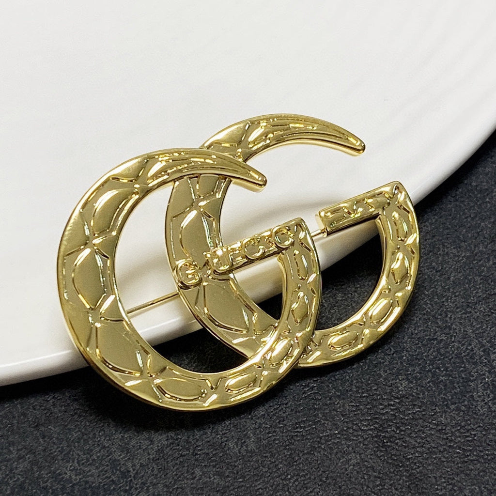 18K Double Gucci Brooch