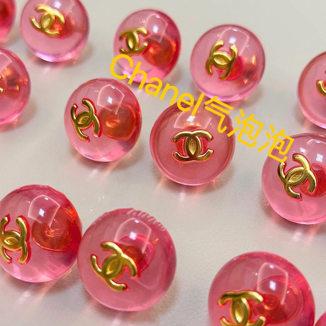 18K  Chanel Pink Crystal Earrings